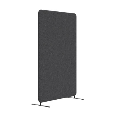 Stellwand Softline 50 - Komplettpaket mit schwarzen Standfüßen