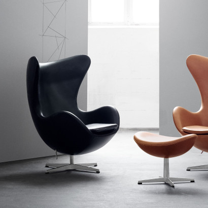 Loungesessel EGG™ - In Leder, von Arne Jacobsen