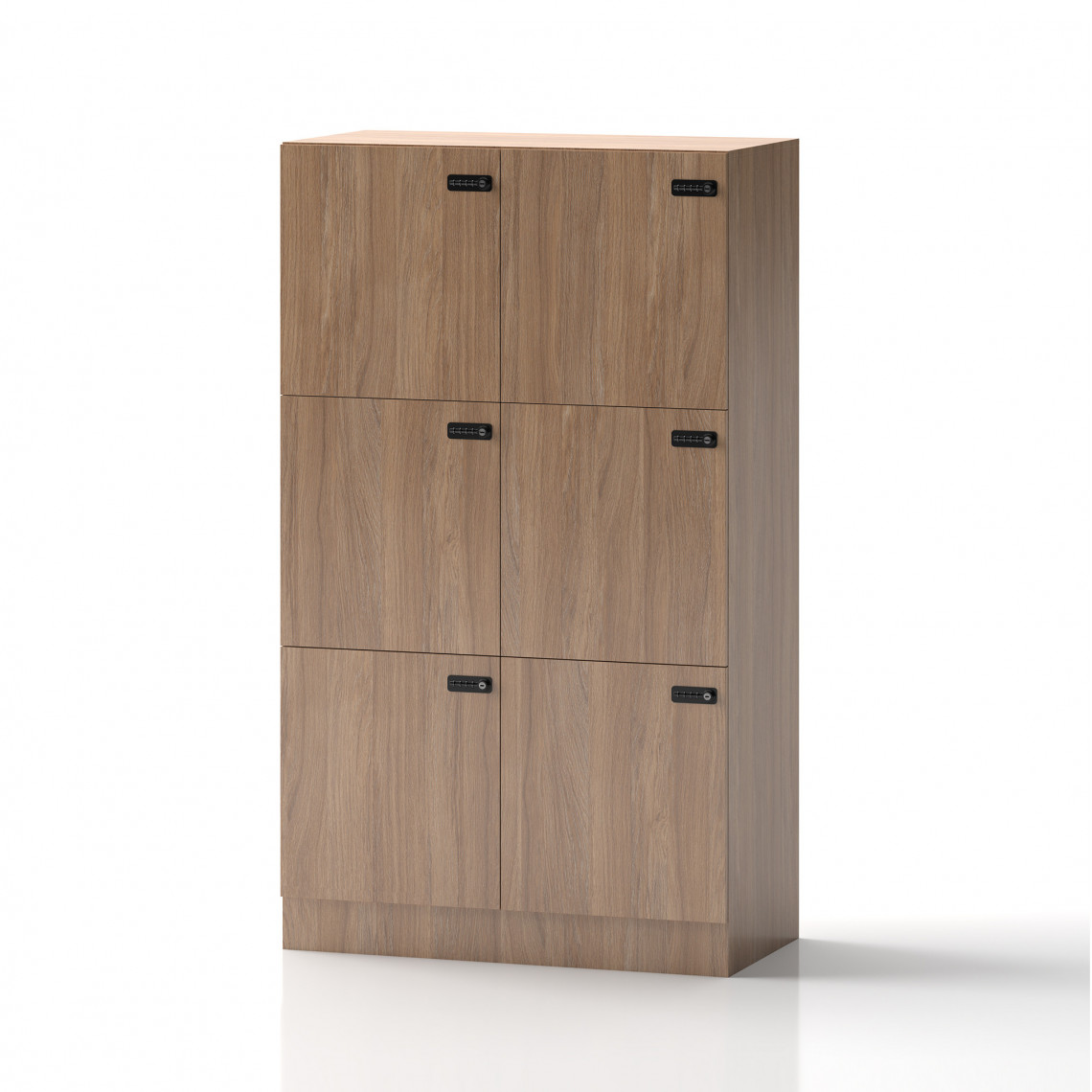 Lockers Fifty - With 6 doors, Farve Eg, Lås Kombinationslås