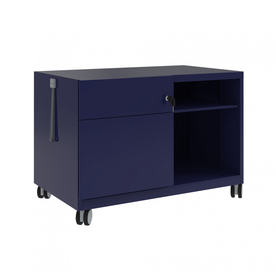 Caddy Kommode - 80 cm, Farve Oxford Blue, Model Venstre