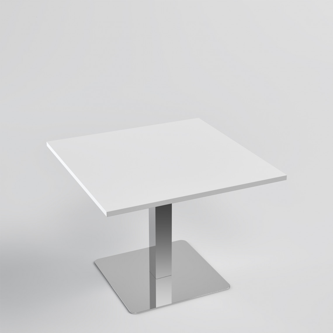 Sohvapöytä neliön muotoisella pöytälevyllä