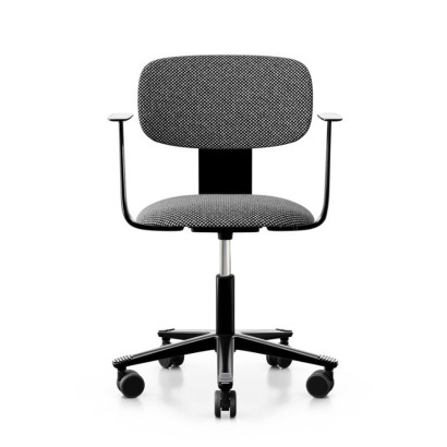 Chaise de bureau Tion 2160 - Assise et dossier rembourrés - Noir/Blanc