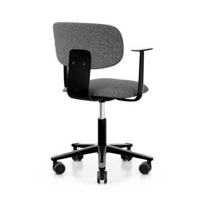 Chaise de bureau Tion 2160 - Assise et dossier rembourrés - Noir/Blanc