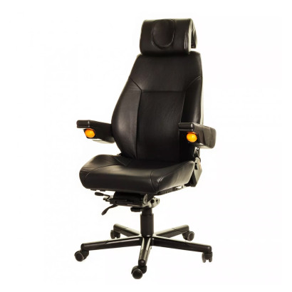 Fauteuil ISRI 24SEVEN - Fauteuil pour poste de surveillance, cuir