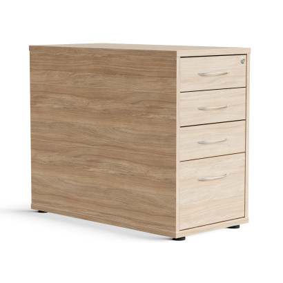 Caisson de bureau Modea - 3 tiroirs + 1 porte dossier, profondeur 80 cm