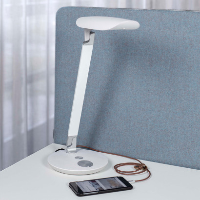 Lampe de bureau QLITE™ - Chargeur téléphone mobile sans fil à induction  électromagnétique QI